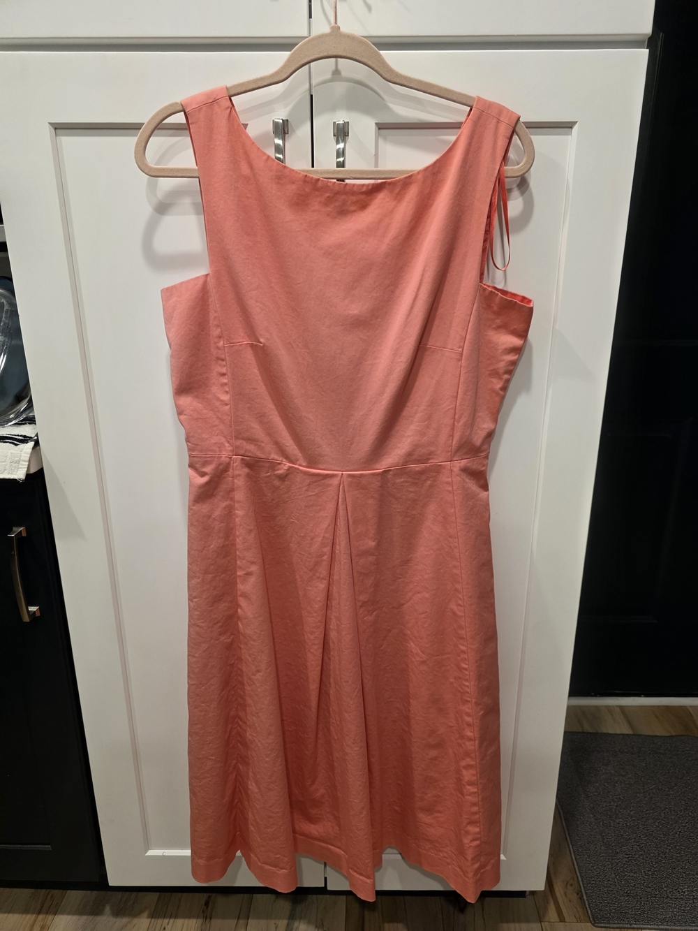 Banana Republic Coral A-Line Midi Dress